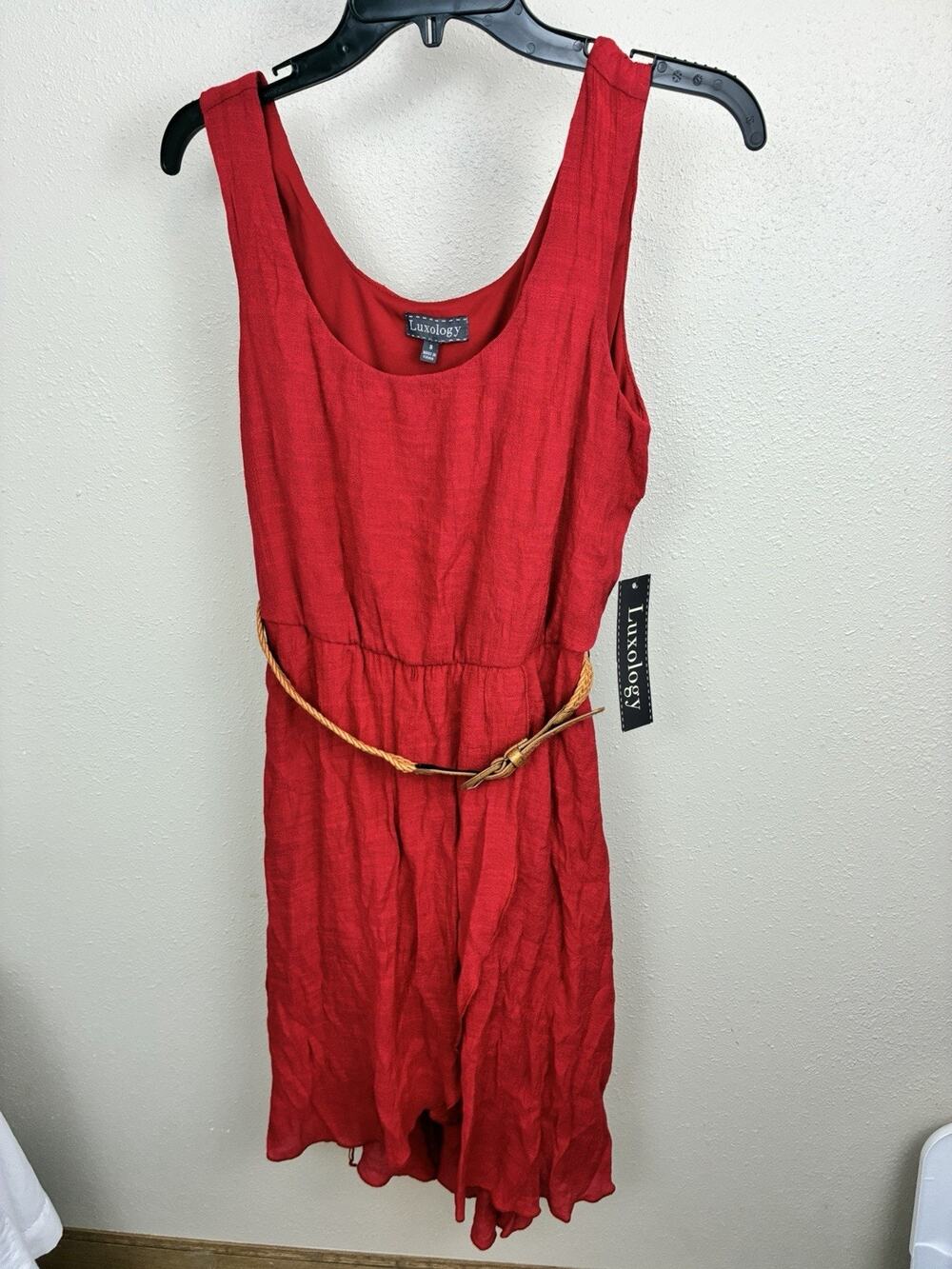 Luxology Red Belted Dress - 8 - NWT